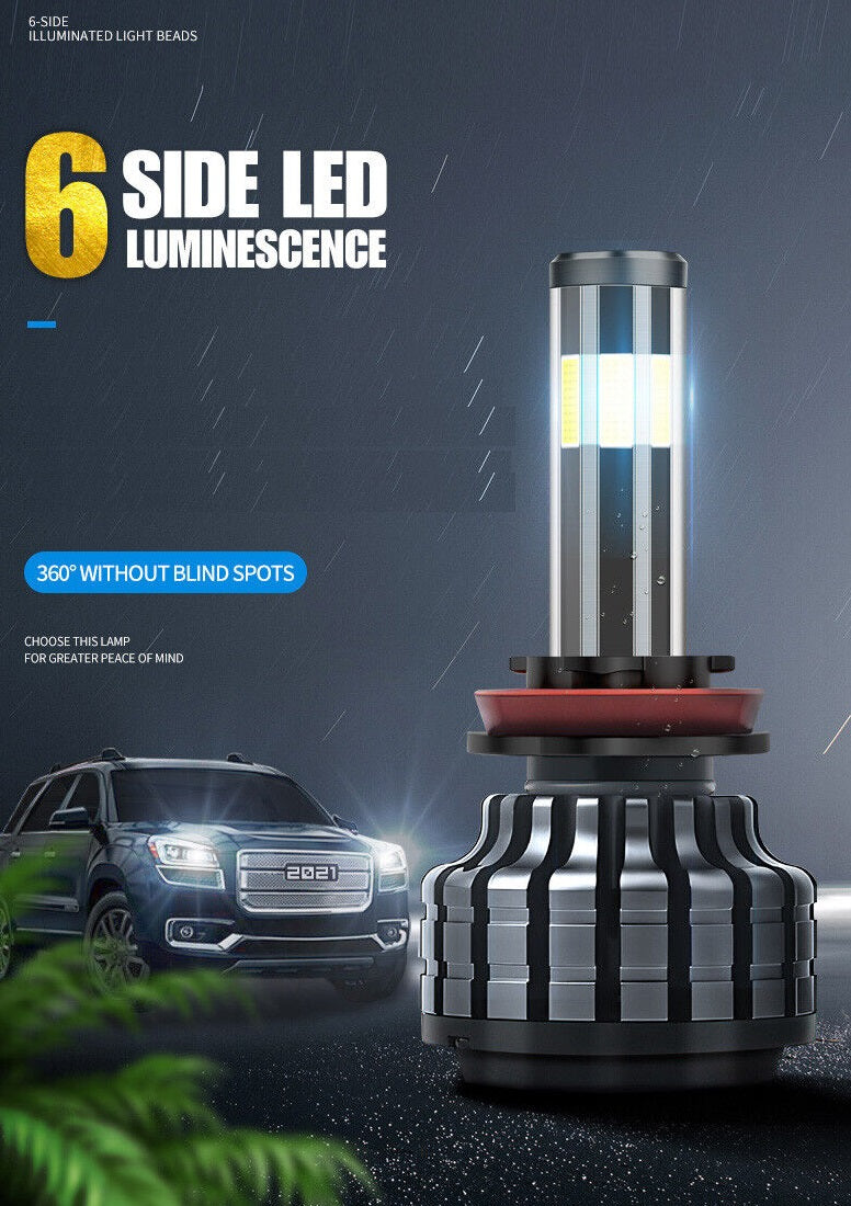 Комплект 360° градуса COB LED диодни крушки H7 Х7 12V 80W 16000 lm за фарове Canbus без грешки