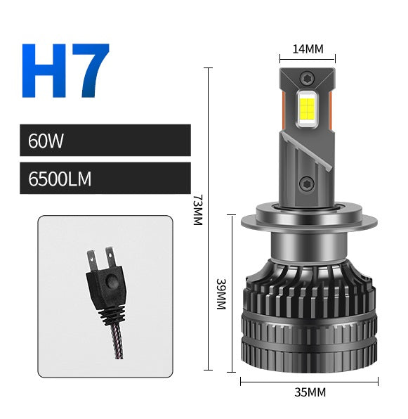 Комплект от 2 броя LED диодни крушки H7 Х7 12V 120W 13000lm за фарове Canbus без грешки 6000К