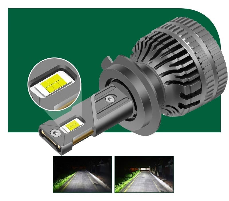 Комплект от 2 броя LED диодни крушки H7 Х7 12V 120W 13000lm за фарове Canbus без грешки 6000К