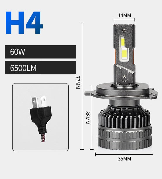 Комплект от 2 броя LED диодни крушки H4 Х4 12V 120W 13000lm за фарове Canbus без грешки 6000К къси/дълги