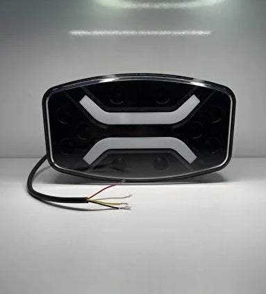 LED Високомощен диоден фар халоген лампа 12V - 24V бяло-жълто за АТВ джип камион трактор земеделски и селскостопански машини и др. 245 x 139 x 70 mm