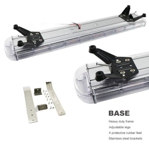 12V 24V LED Диодна Мощна Синя Аварийна Сигнална Лампа Буркан 97.5 см 10 режина За Пътна Помощ Платформа Снегорин и др.