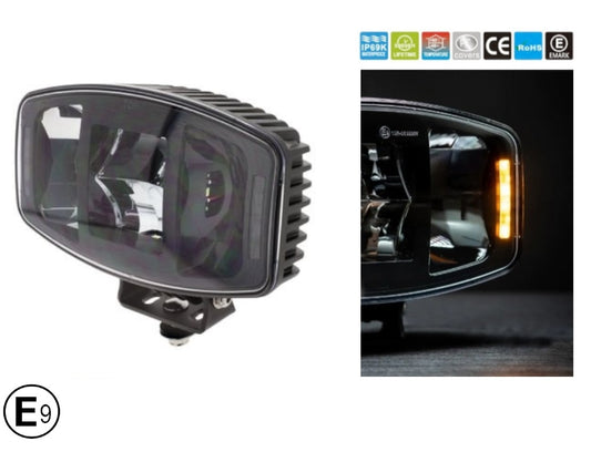 LED Високомощен диоден фар халоген лампа 12V - 24V бяло-жълто 247 см за камиони трактор земеделски машини и др