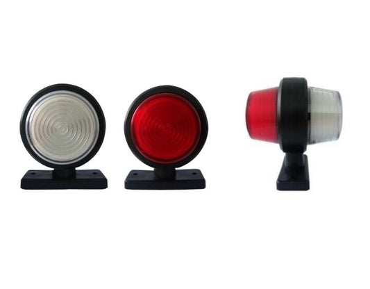 Комплект от 2 броя 12-24V LED Диодни Странични Маркери Рогчета Светлини неон ефект За Камион Ремарке Каравана Кемпер АТВ бяло-червено