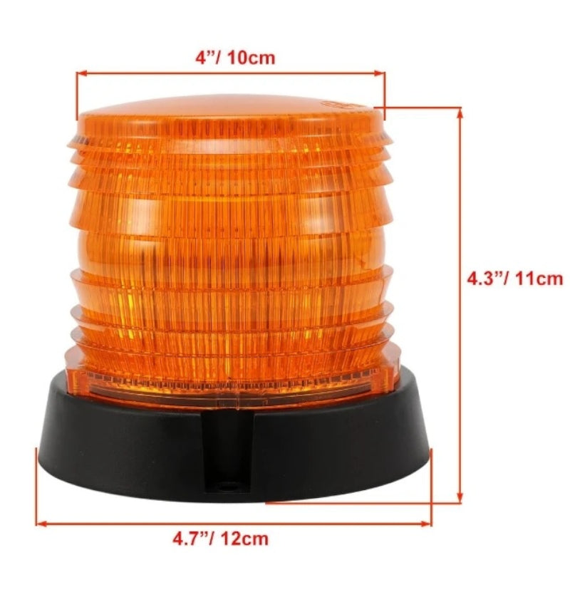60 LED  Сигнална Лампа Аварийна Маяк Буркан 12V 24V С Mагнитно и Болтово Захващане