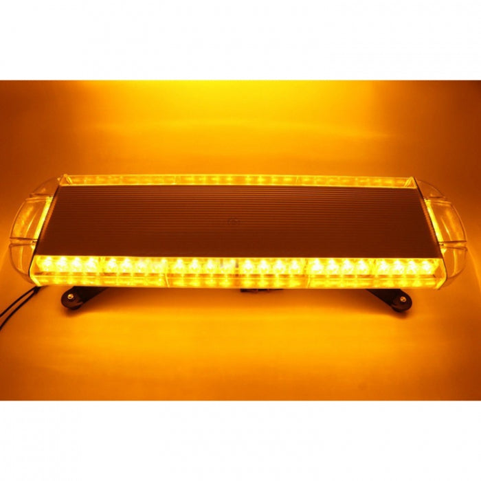 Мощна аварийна сигнална лампа 76 см 40 LED блиц маяк буркан led бар 12-24V със 15 режима на работа жълта за пътна помощ платформа снегорин багер бус ван и др.
