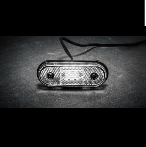 LED Светодиоден Водоустойчив Бял Габарит Маркер Токос 12 - 24V за камион бус ван пикап ремарке каравана платформа и др. 120 x 46 mm