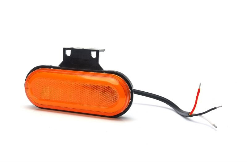 LED Светодиоден Водоустойчив Oранжев Габарит Маркер Токос със Стойка Неон Ефект 12 - 24V за камион бус ван пикап ремарке каравана платформа и др. 120 x 44 mm