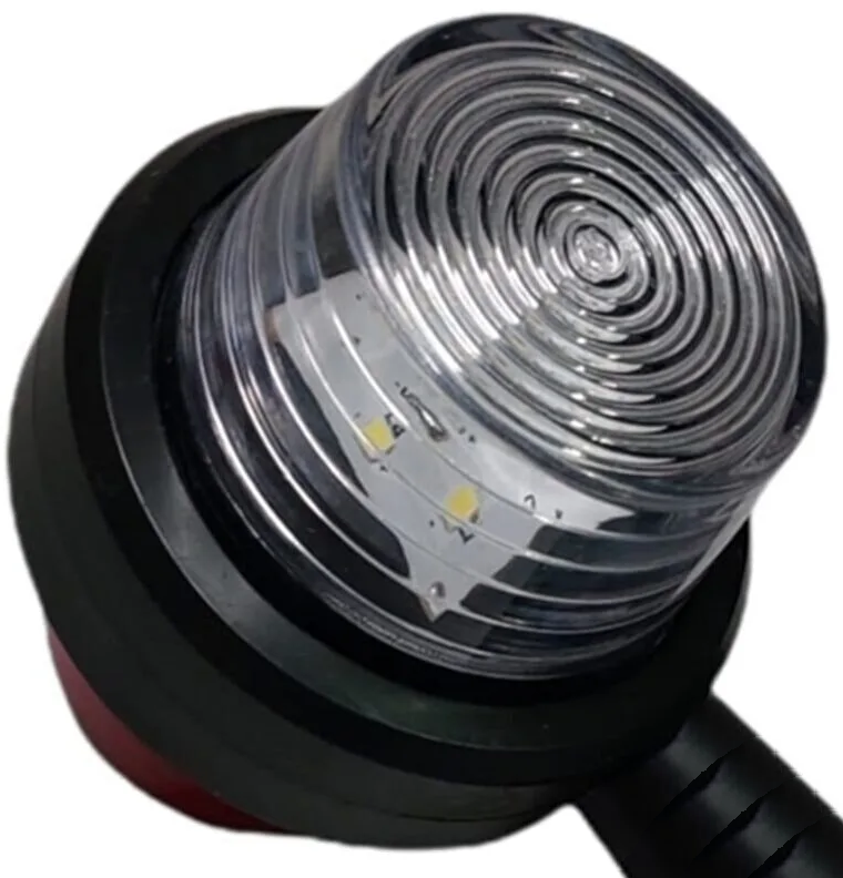 Комплект от 2 броя 12-24V LED Диодни Странични Маркери Рогчета Светлини Опушено Стъкло За Камион Ремарке Каравана Кемпер АТВ оранжево - червено