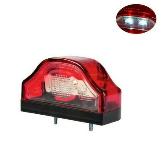 LED  Диоден Плафон Oсветление за Регистрационен Номер ,12V - 24V, За Ремарке, Бус, Каравана, Платформа, Червен