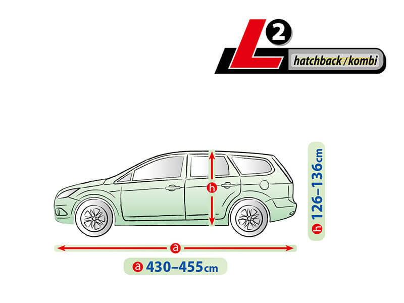 Висококачествено Покривало Kegel за Комби Хечбек Серия Mobile Garage размер L2 430 - 455см x 126 - 136см
