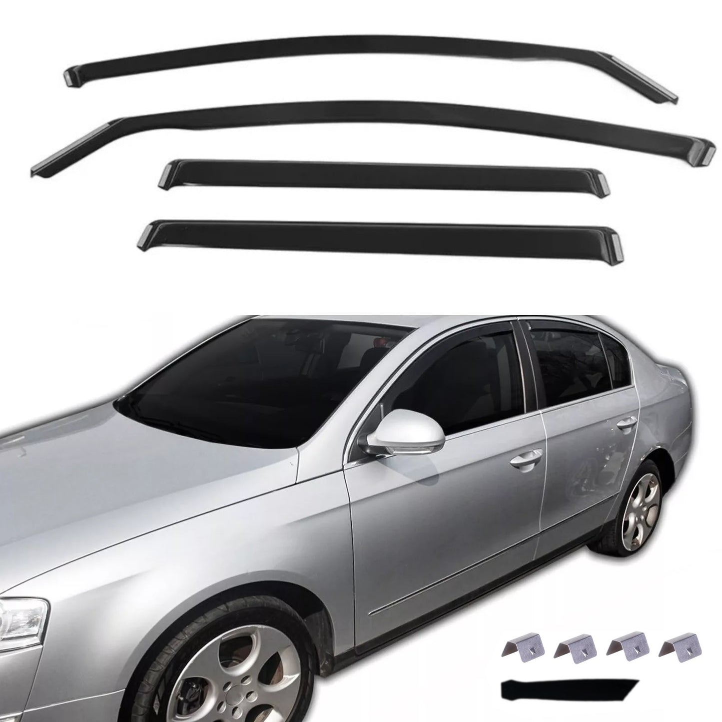 Комплект от 4бр. ветробрани за PASSAT B6/B7 4D Седан