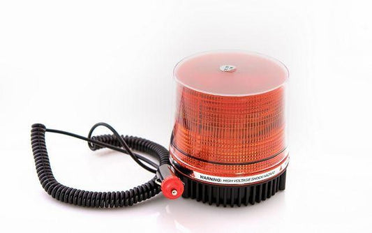 26 Led 8W Сигнална лампа, аварийна, маяк, буркан 12V с магнитно или болтово закрепване, 9лъча