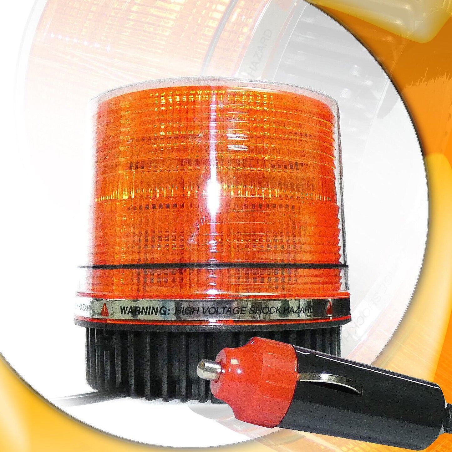 26 Led 8W Сигнална лампа, аварийна, маяк, буркан 12V с магнитно или болтово закрепване, 9лъча