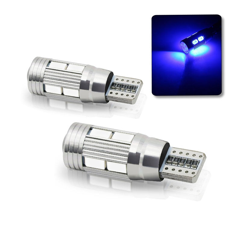 Led Крушка За Габарит Т10 W5W LED 10 SMD, Canbus, 12V Синя Светлина