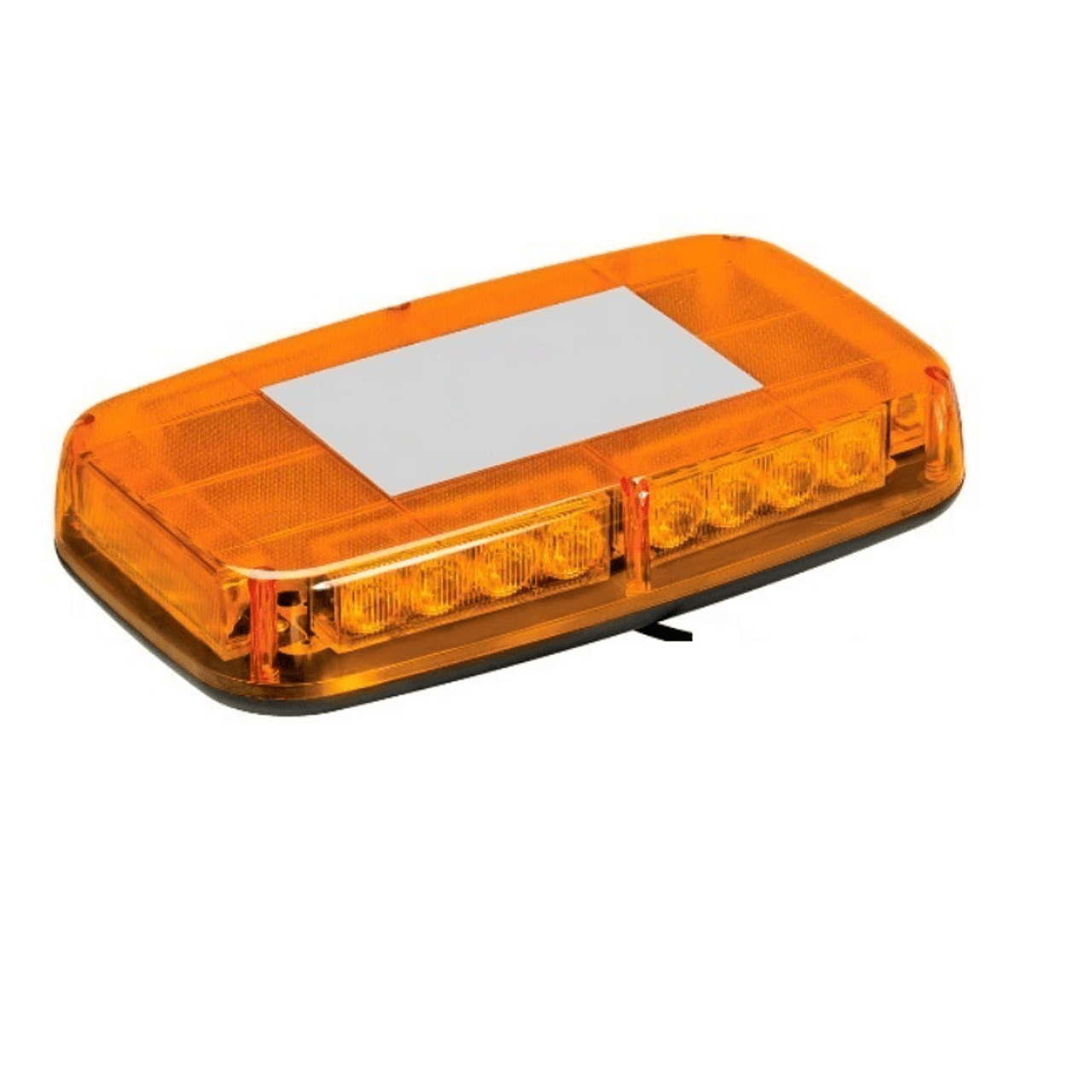 28см Авариен LED буркан - сигнална лампа с магнит, 15 режима, 12V-24V, оранжево стъкло