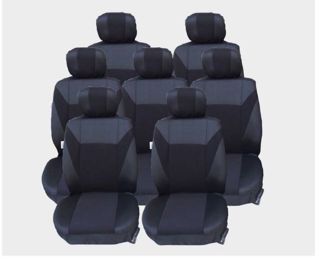 Калъфи/тапицерия за VW Touran, Sharan, Ford Galaxy, Citroen C8, Peugeot 307SW, Citroen C4 Grand Picasso, Peugeot 806, 807, Черен