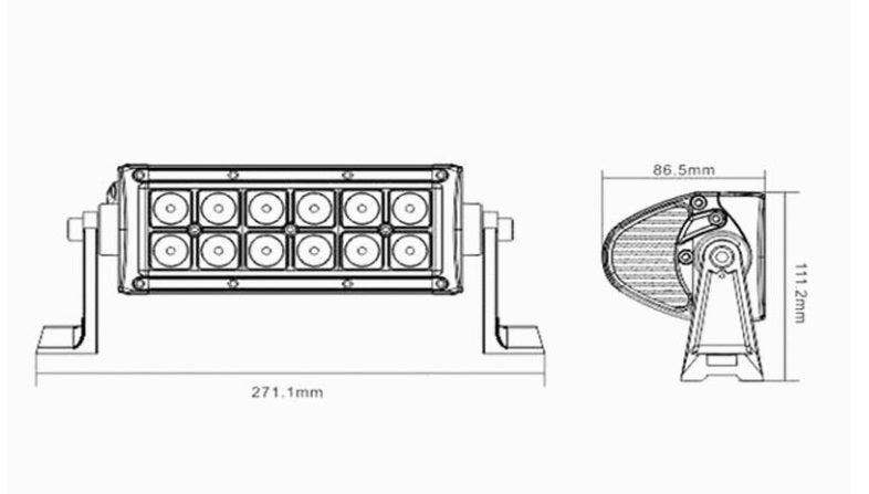 20 См Мощен LED бар 36W 12 LED 12V 24V АТВ, За Джип, 4х4, Offroad, Камион
