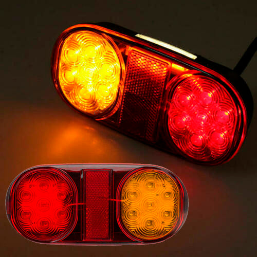LED  Диоден Стоп, 12V, 160мм x 80мм, За Камион, Ремарке, Бус, Е11