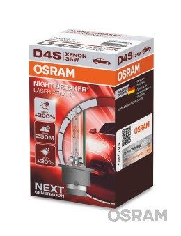 Ксенонова лампа Osram D4S Xenarc Night Breaker Laser +200% 42V, 35W, P32d-5,
