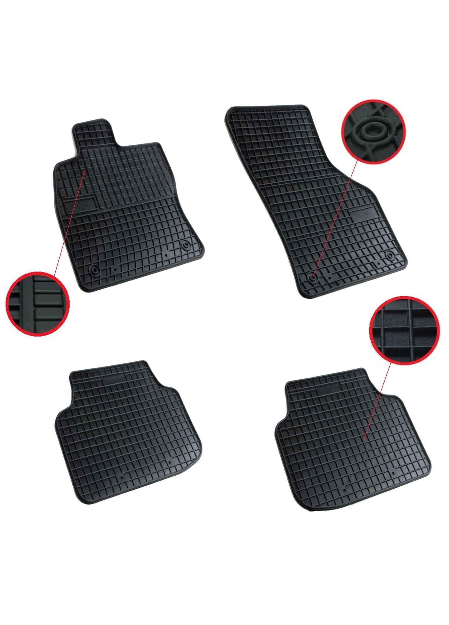 Качествени гумени стелки за Шкода Октавия Skoda Octavia III 2012+