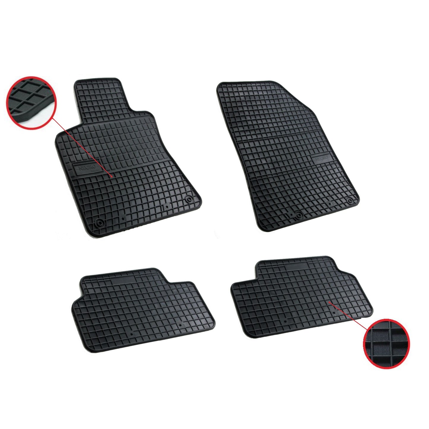 Комплект висококачествени гумени стелки за Пежо Peugeot 308 II 2013+