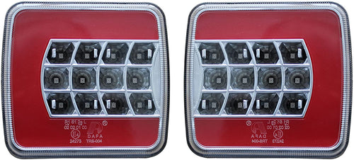 Комплект Стопове Задни Свeтлини С Крушка 12v Подходящи За Бус Камион Ремарке Караванa Платформа Със Сертификат E4