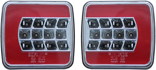 Комплект Стопове Задни Свeтлини С Крушка 12v Подходящи За Бус Камион Ремарке Караванa Платформа Със Сертификат E4