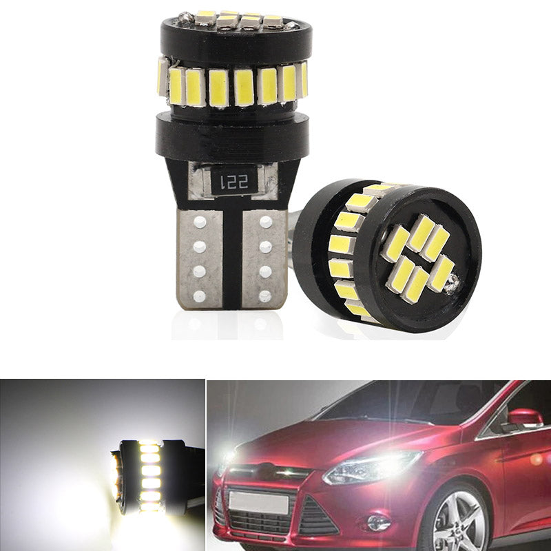 LED  Диодни Крушки За Габарит, Т10 W5W, 24 SMD, 12V, Бяла Светлина, Canbus - Error free , Без грешки