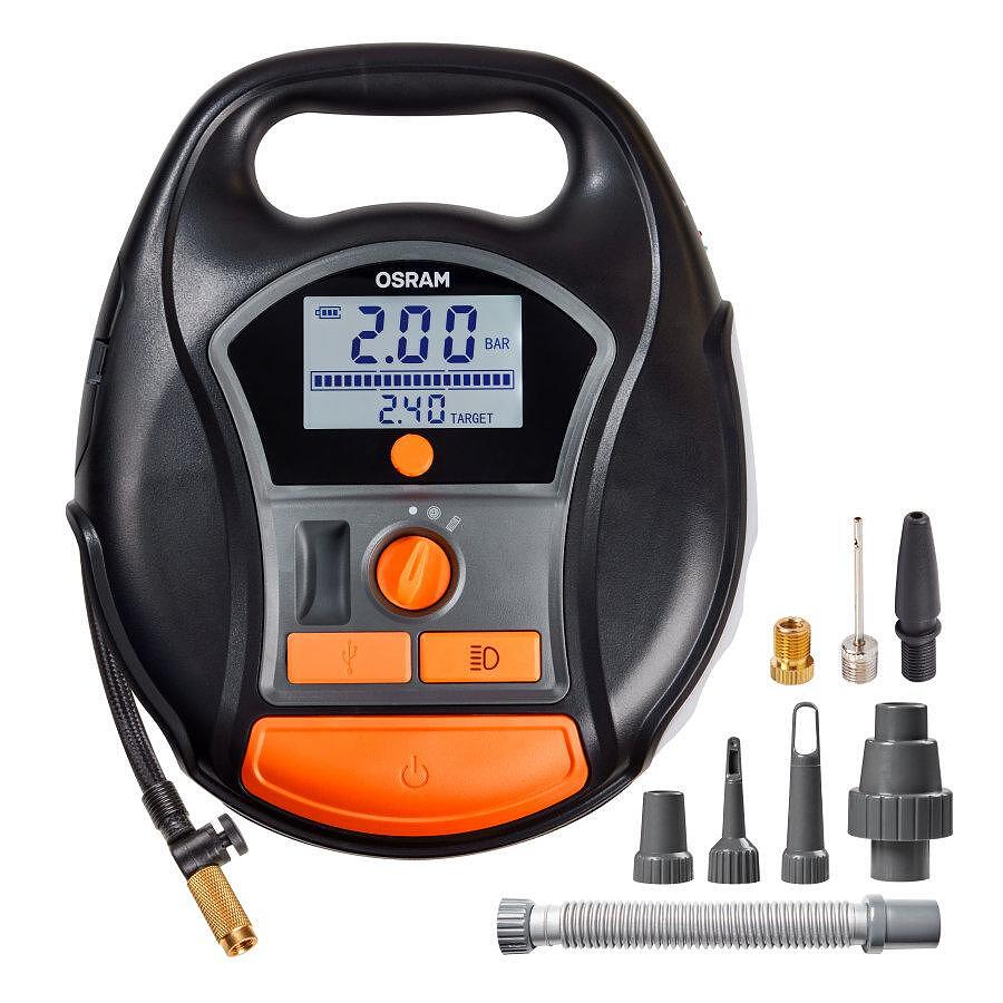 Акумулаторен дигитален компресор за гуми OSRAM TYREinflate 6000, 5.5 bar, 12V, 90dB, с вградена батерия