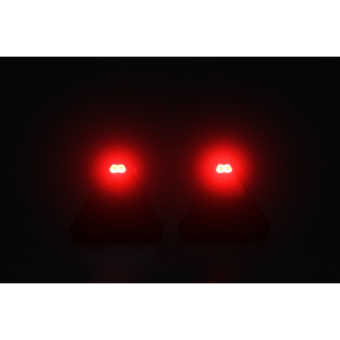 Безжични /Wireless/ LED стопове с магнит, неон ефект, триъгълна форма, 12V, 6 функции