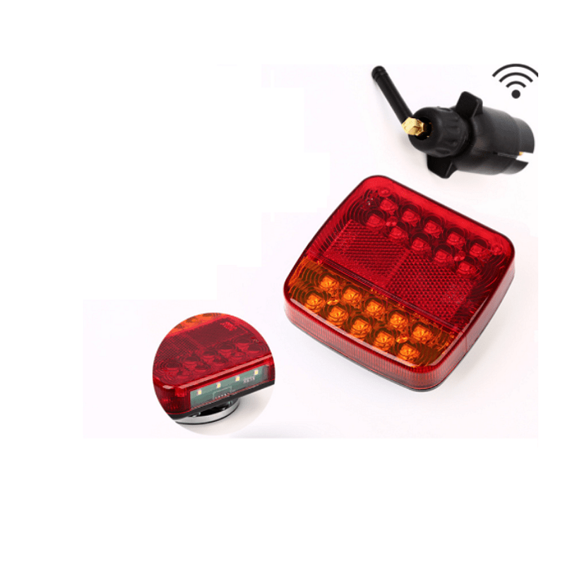 Безжични Wireless LED диодни Стопове с магнит 12V/24V Led Стопове за Ремарке, Каравана, Платформа, 5 Функции