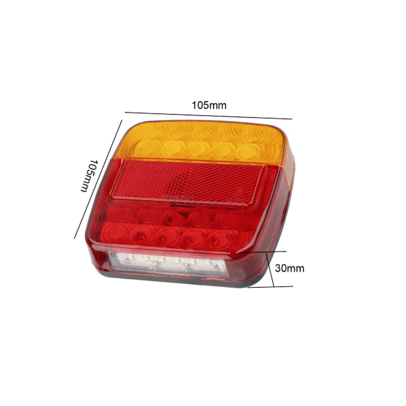 Безжични Wireless LED диодни Стопове с магнит 12V/24V Led Стопове за Ремарке, Каравана, Платформа, 5 Функции