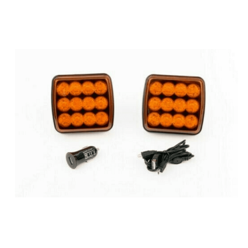 Безжични /Wireless/ LED Аварийни Светлини с Mагнит 12/24v Led Оранжеви Аварийни Светлини, Блиц Светлина