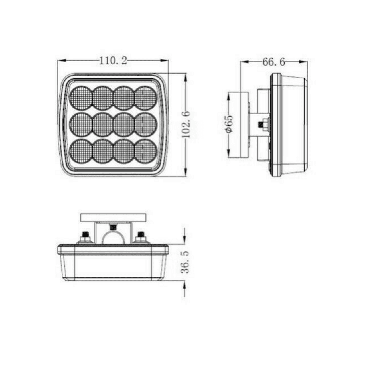 Безжични /Wireless/ LED Аварийни Светлини с Mагнит 12/24v Led Оранжеви Аварийни Светлини, Блиц Светлина