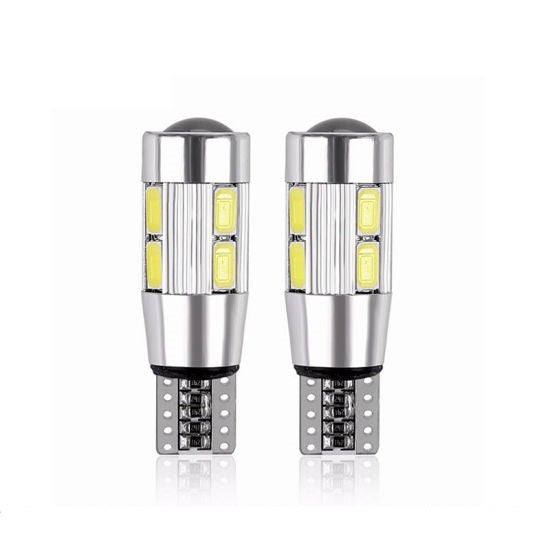 Led Крушки За Габарит, Т10 W5W LED 10 SMD, Canbus, 12V, Бяла Светлина