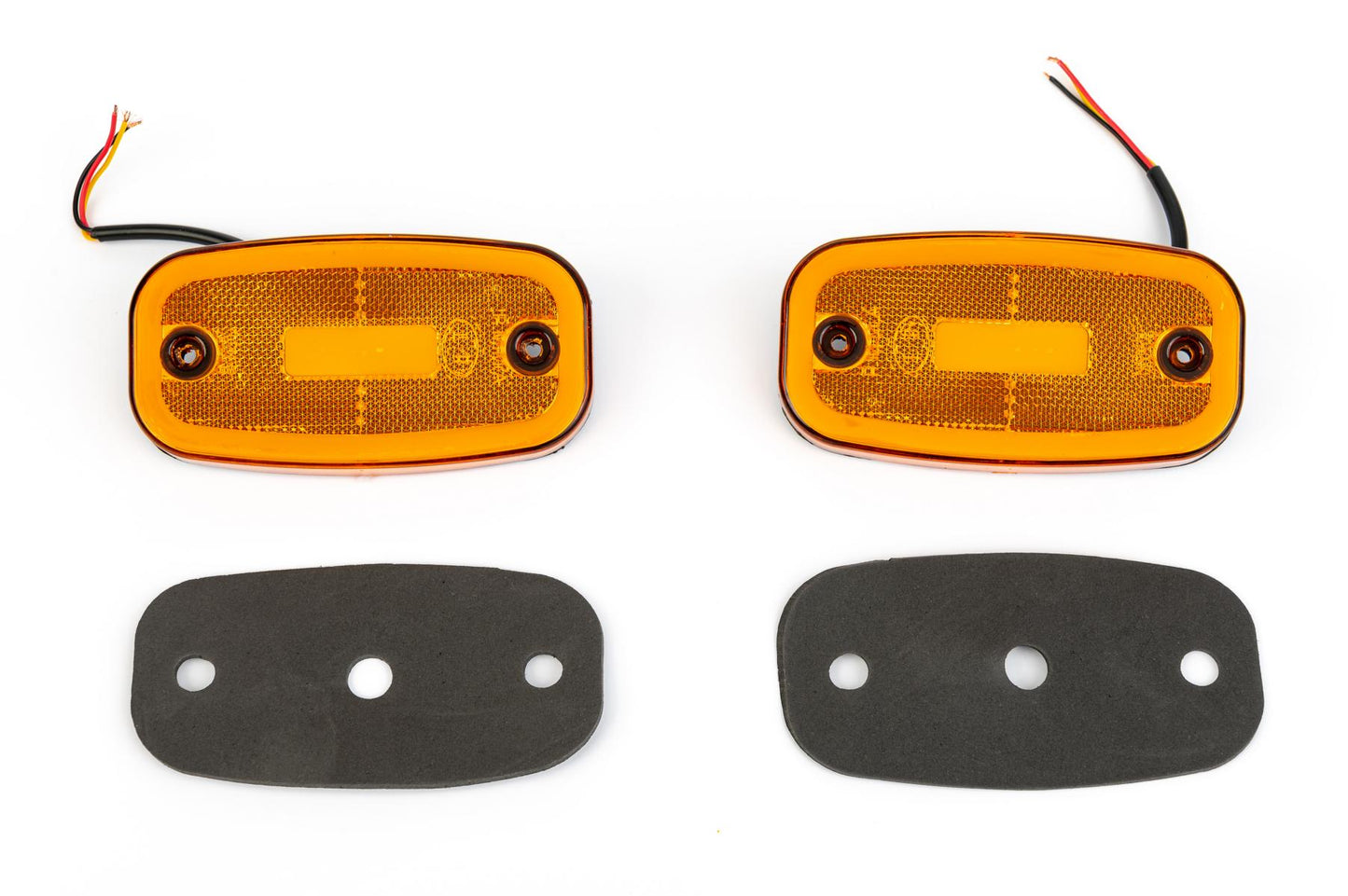 LED Светодиоден Габарит, 122mm x 63mm, Оранжев, Жълт, Неон Ефект, Три Функции,12V-24V