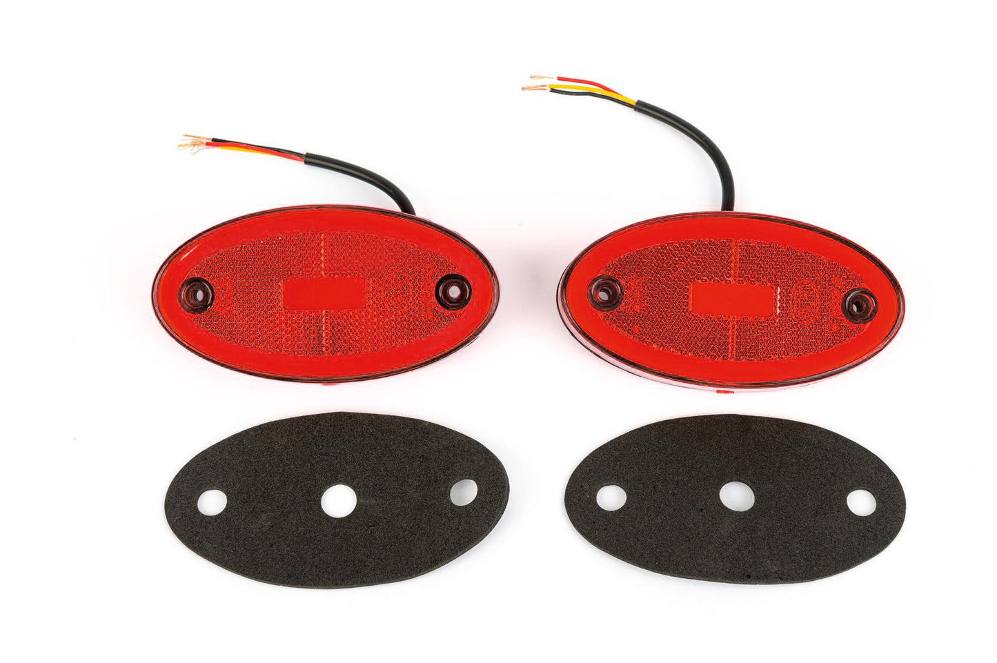 LED Светодиоден Габарит, 116mm x 60mm, Червен, Неон Ефект, Три Функции,12V-24V