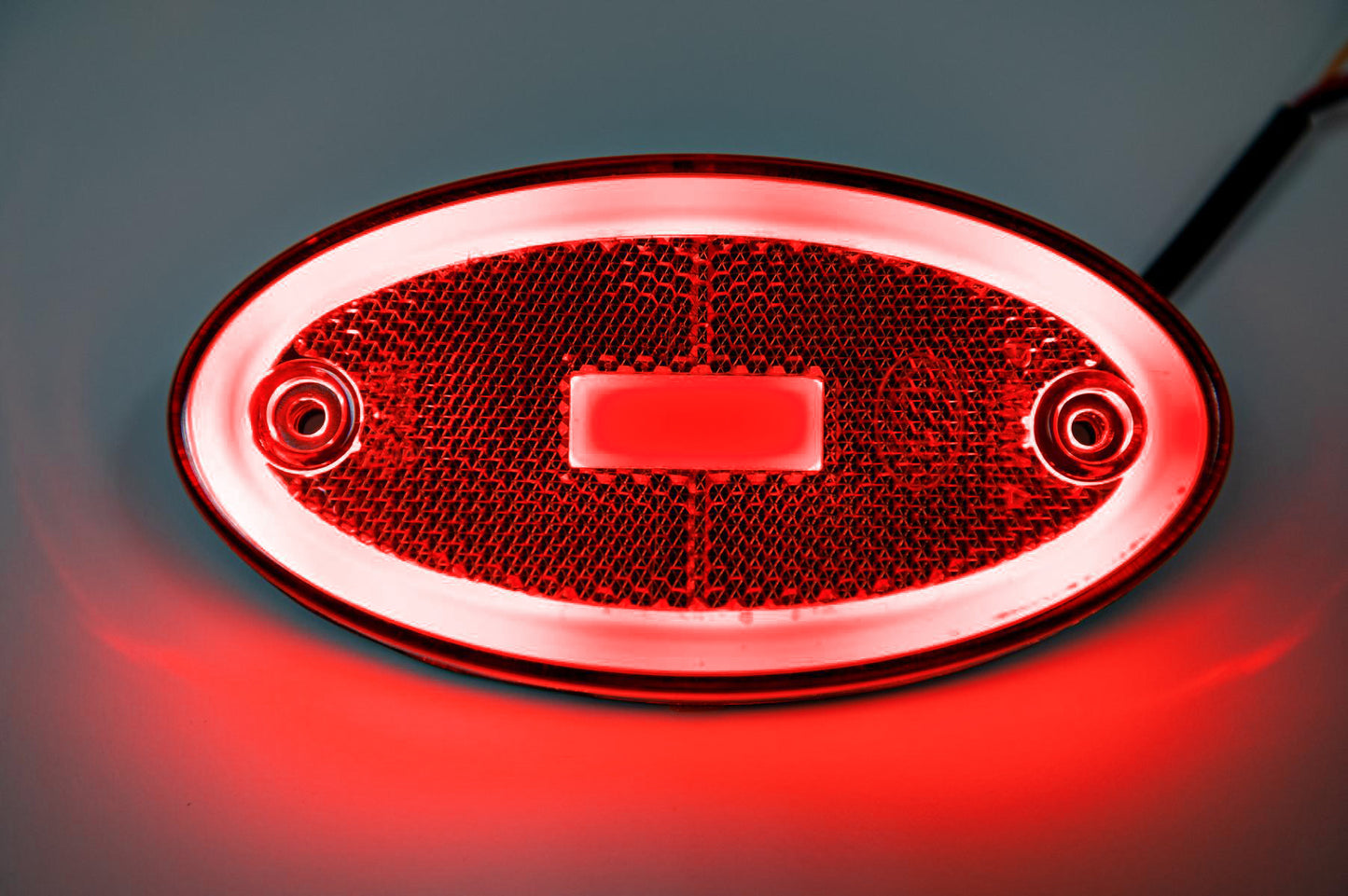 LED Светодиоден Габарит, 116mm x 60mm, Червен, Неон Ефект, Три Функции,12V-24V