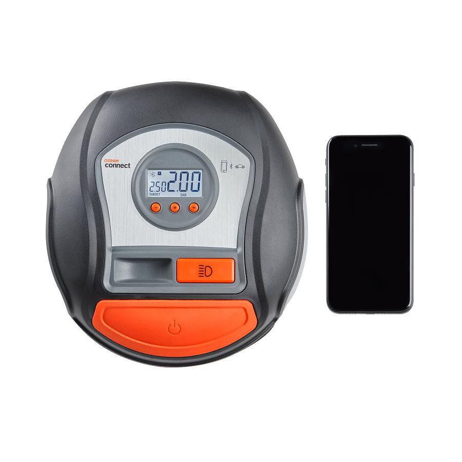 Дигитален компресор за гуми OSRAM TYREinflate Connect 650, 6.9 bar, 12V, 90dB, с опция за свързване към телефон
