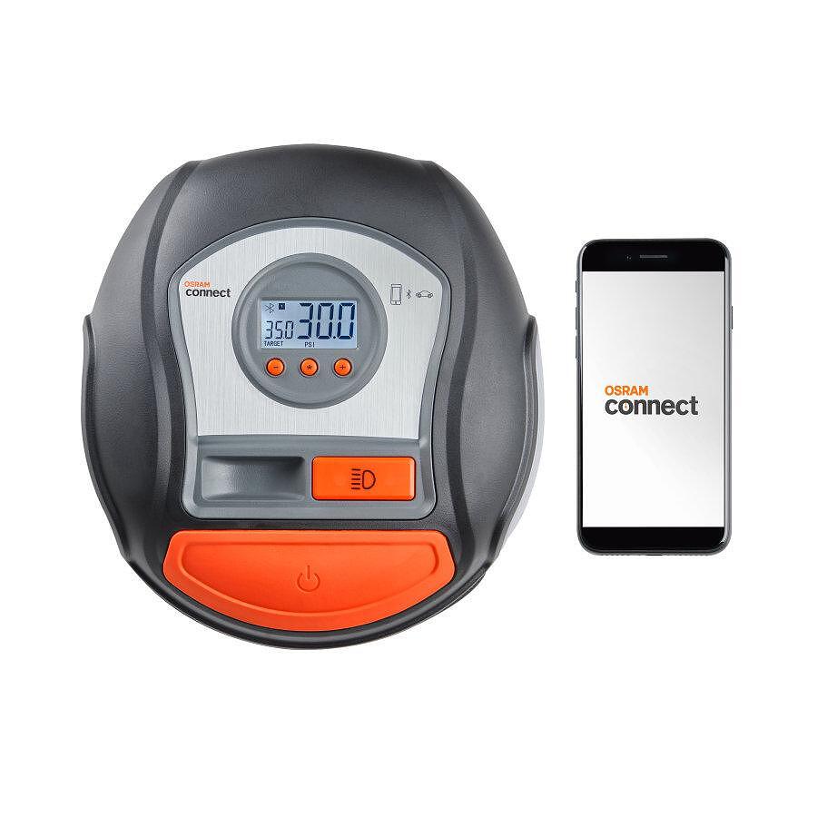 Дигитален компресор за гуми OSRAM TYREinflate Connect 650, 6.9 bar, 12V, 90dB, с опция за свързване към телефон