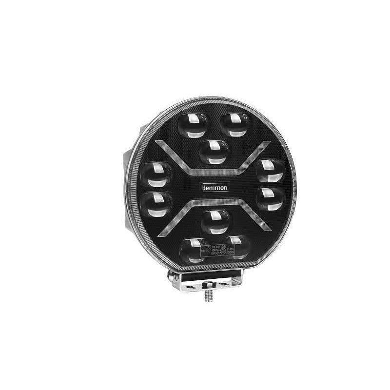 1бр Диоден фар с бял+оранжев габарит LED + DRL 70W Ø220мм 12V 24V Е-Mark Е9