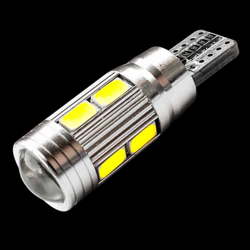 Led Крушки За Габарит, Т10 W5W LED 10 SMD, Canbus, 12V, Бяла Светлина