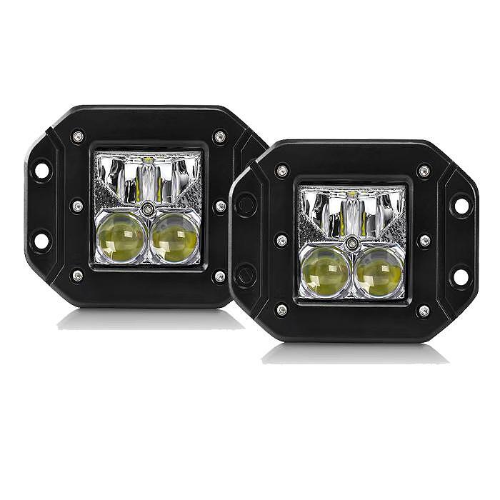 Комплект 2бр LED халогени 5" 20W за вграждане в броня
