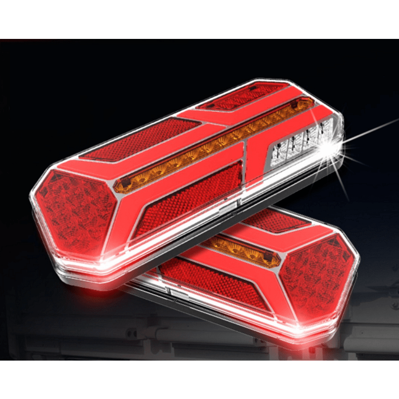 Комплект LED Диодни Стопове, Динамичен Мигач, 7 Функции, 12/24V