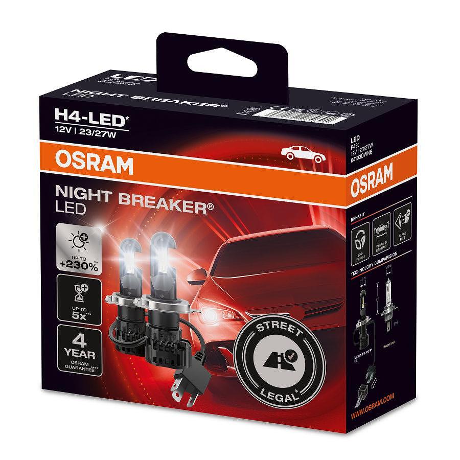 Комплект Led система OSRAM NIGHT BREAKER® LED H4 27/23W, 6000K, 1500lm 64193DWNB