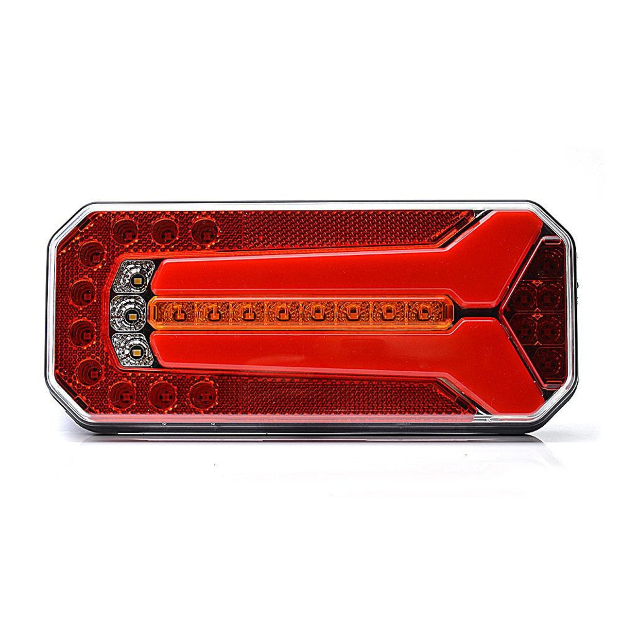 Комплект LED стопове с динамичен мигач, Ляв и Десен, 6 функции, Е-Мark, неон ефект, 12V-24V