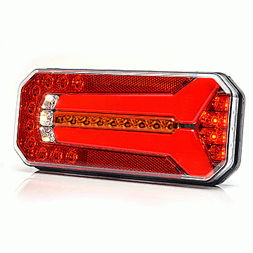 Комплект LED стопове с динамичен мигач, Ляв и Десен, 6 функции, Е-Мark, неон ефект, 12V-24V