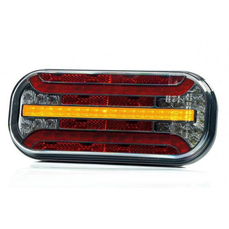 Комплект LED стопове с динамичен мигач, ляв и десен, 7 функции, Е-Мark, 12V-24V, с букса