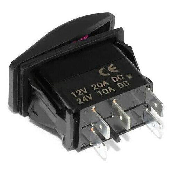 Копче, Бутон, За Вграждане, За Тромба, Клаксон, 12V - 24V, Надпис HORN , Червена Светлина